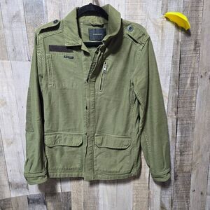 Maison Scotch Botanic Military Jacket Womens Size 1 Small  Field Coat Army Green
